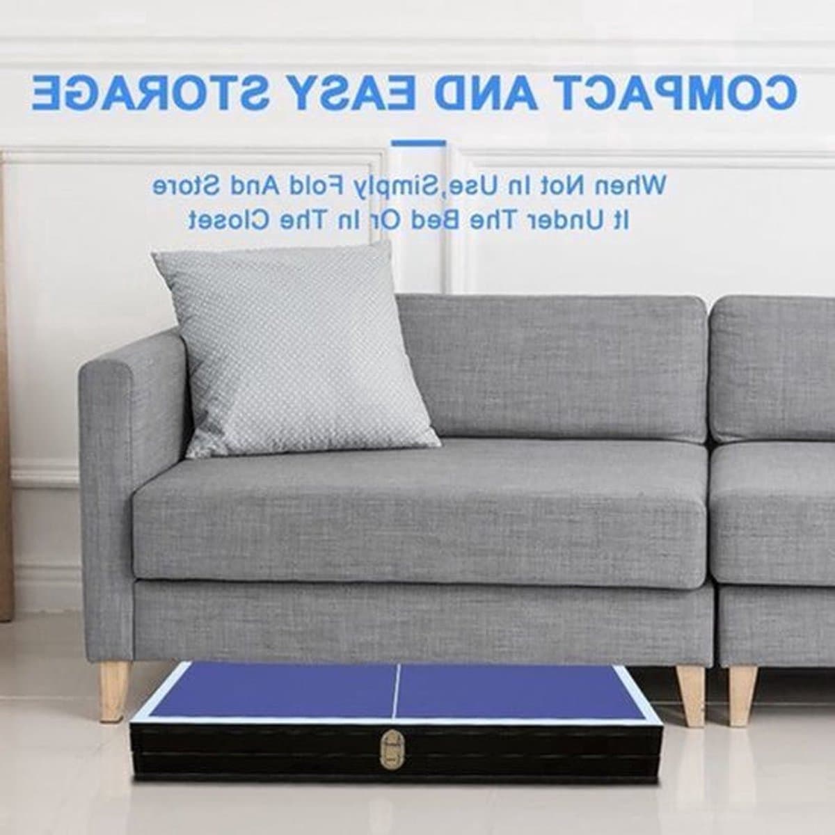 Pingpongtafel – Tafeltennistafel – Tafeltennisset – Table Tennis Bord – Tafeltennis Accessoires – Vouwbaar & draagbaar – Geschikt voor binnen en buiten – Inclusief net, batjes en ballen – Blauwe speeloppervlakte