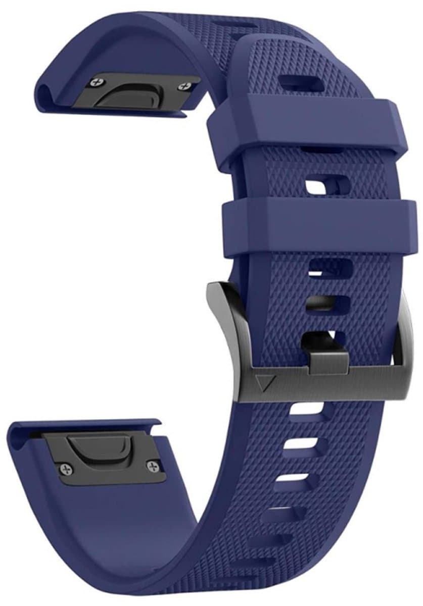 Voor Garmin Fenix 7 22mm Silicone Watch -band (Midnight Blue)