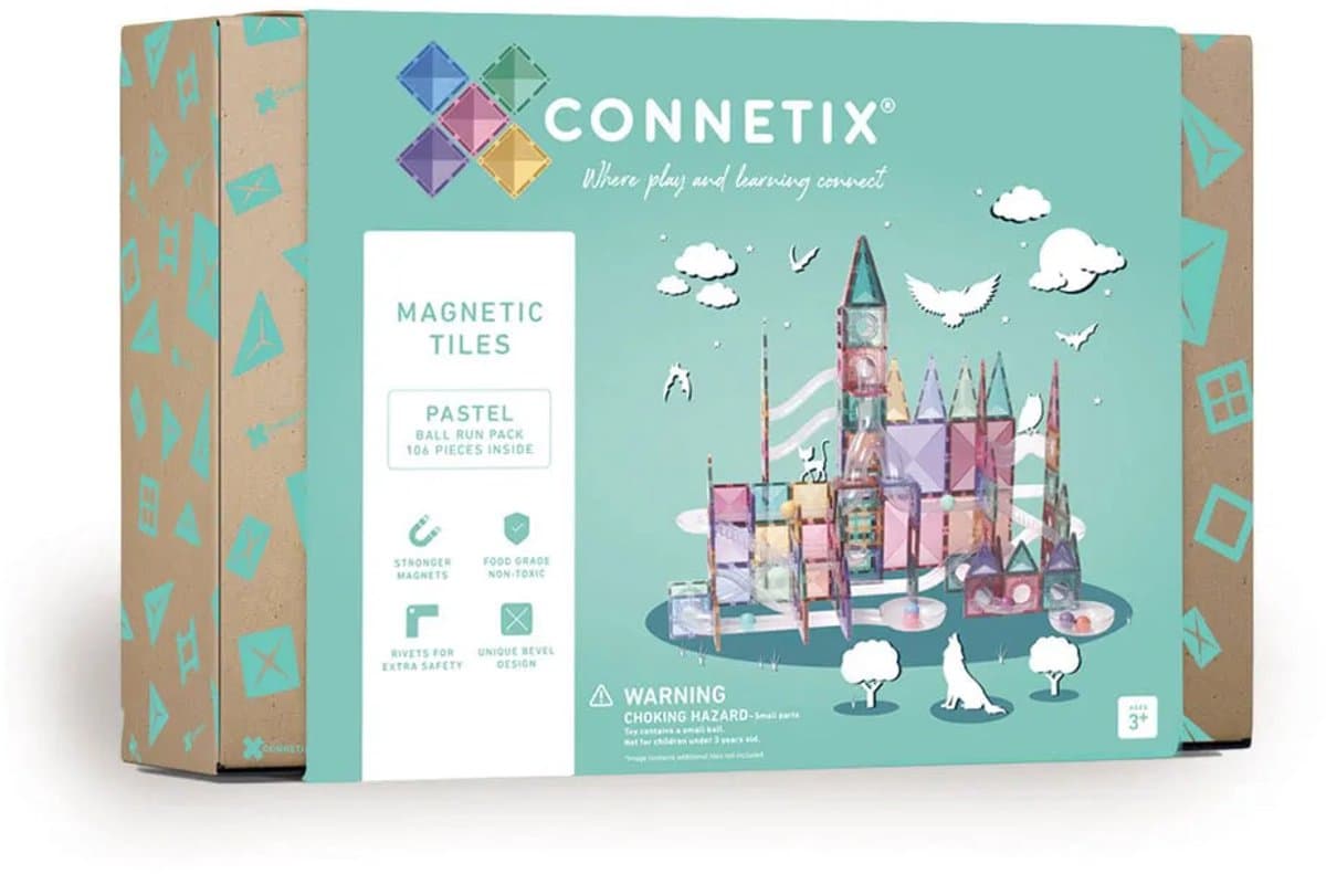Connetix - Pastel Ball Run Pack 106 Stuks (CT-P-00106-BR)