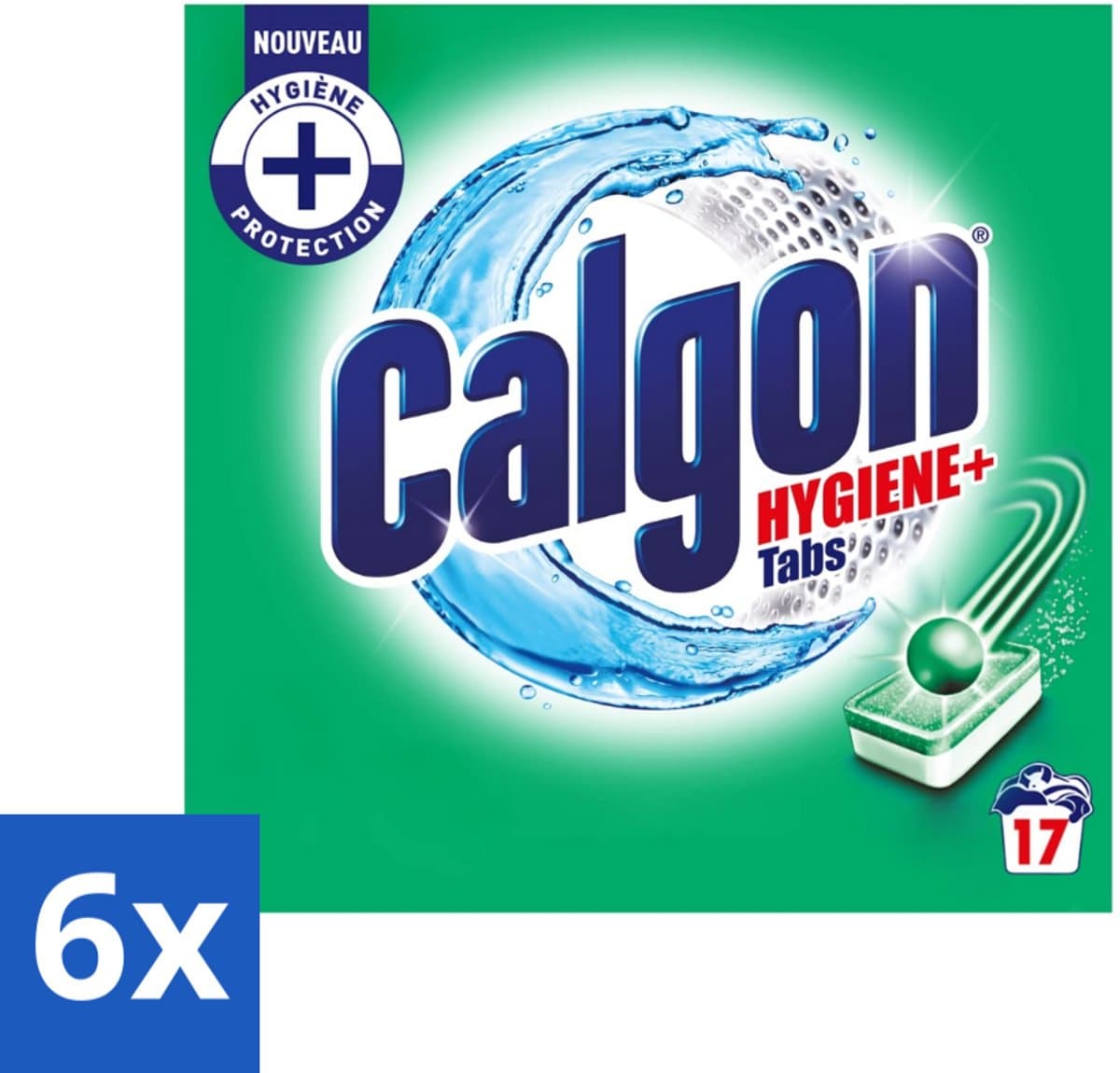 6 x Calgon - Ontkalkingsmiddel - 221 g - 17 Capsules - Wasmachine Ontkalken - Wasmachine Reiniging - Wasmachine Capsules - Kalkaanslag Verwijderen - Wasgoed Schoner