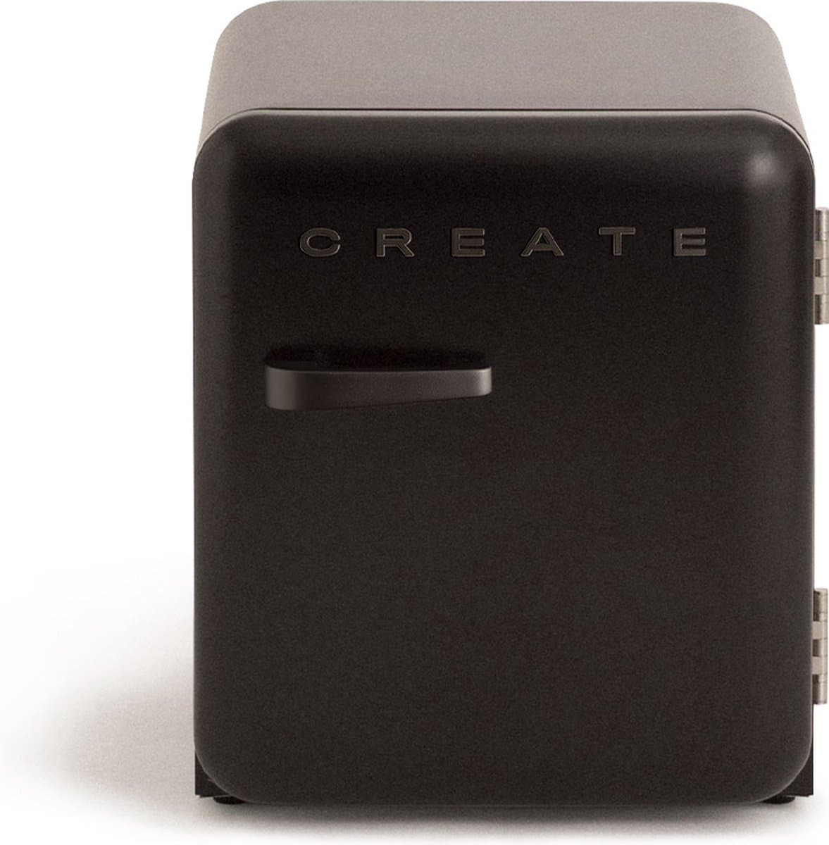 CREATE - Koelkast in retrostijl - Zwart - Handvat Zwart - FRIDGE RETRO 48L