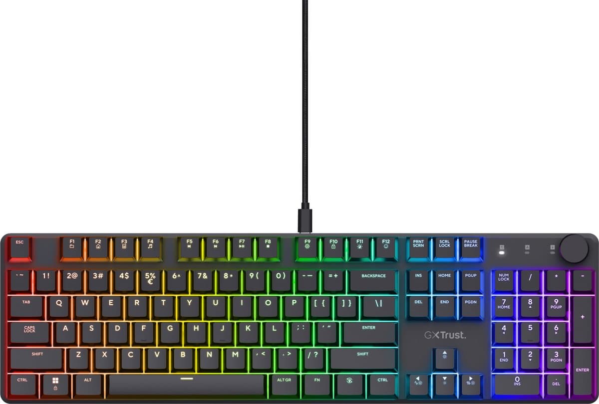 Trust GXT 866 Torix Mechanisch Gaming Toetsenbord Qwerty Zwart