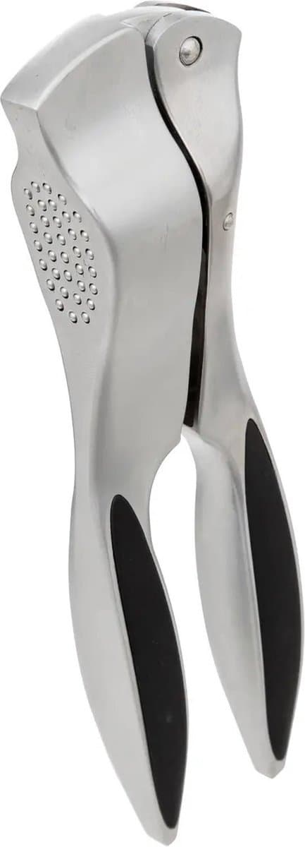 5five Knoflookpers - RVS met rubberen handgrepen, 17,5 cm