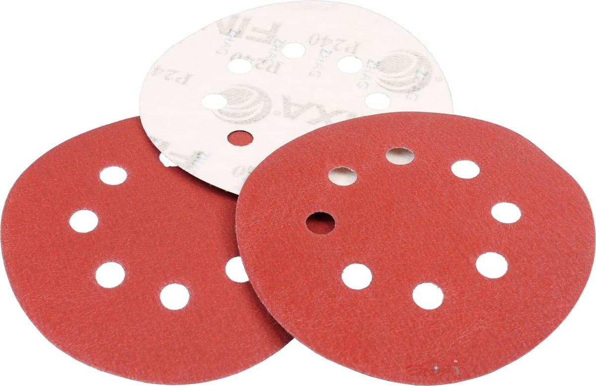 FINIXA Schuurschijven 125mm met 8 gaten - P500