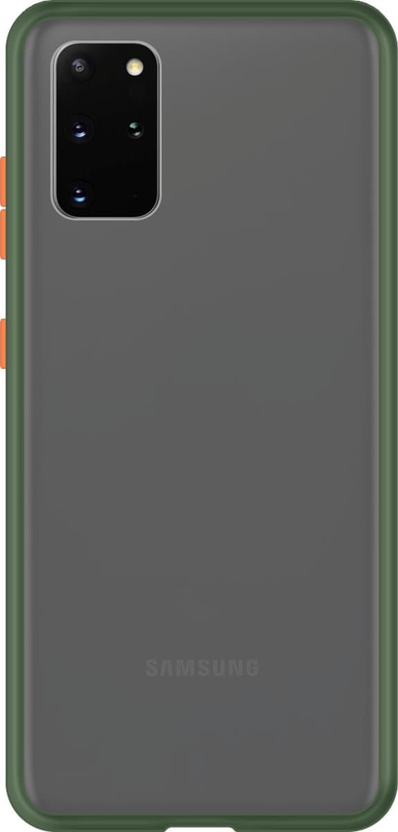 Telefoonglaasje Hoesje Geschikt voor Samsung Galaxy S20 Plus - Kunststof - Groen Transparant - Beschermhoes - Case - Cover