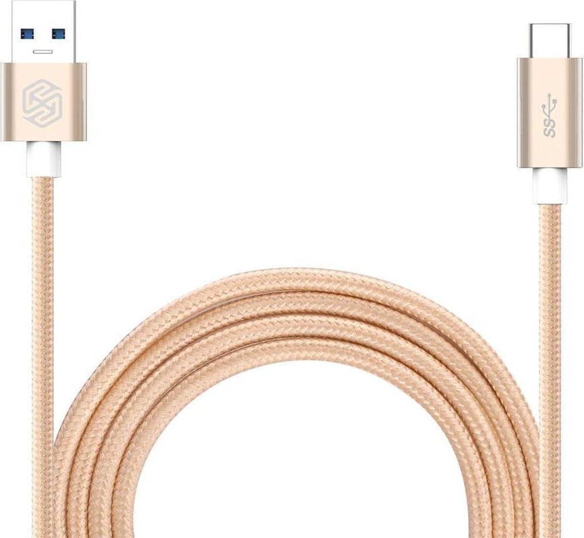 Nillkin Elite USB-C kabel 1 meter sterk nylon goud