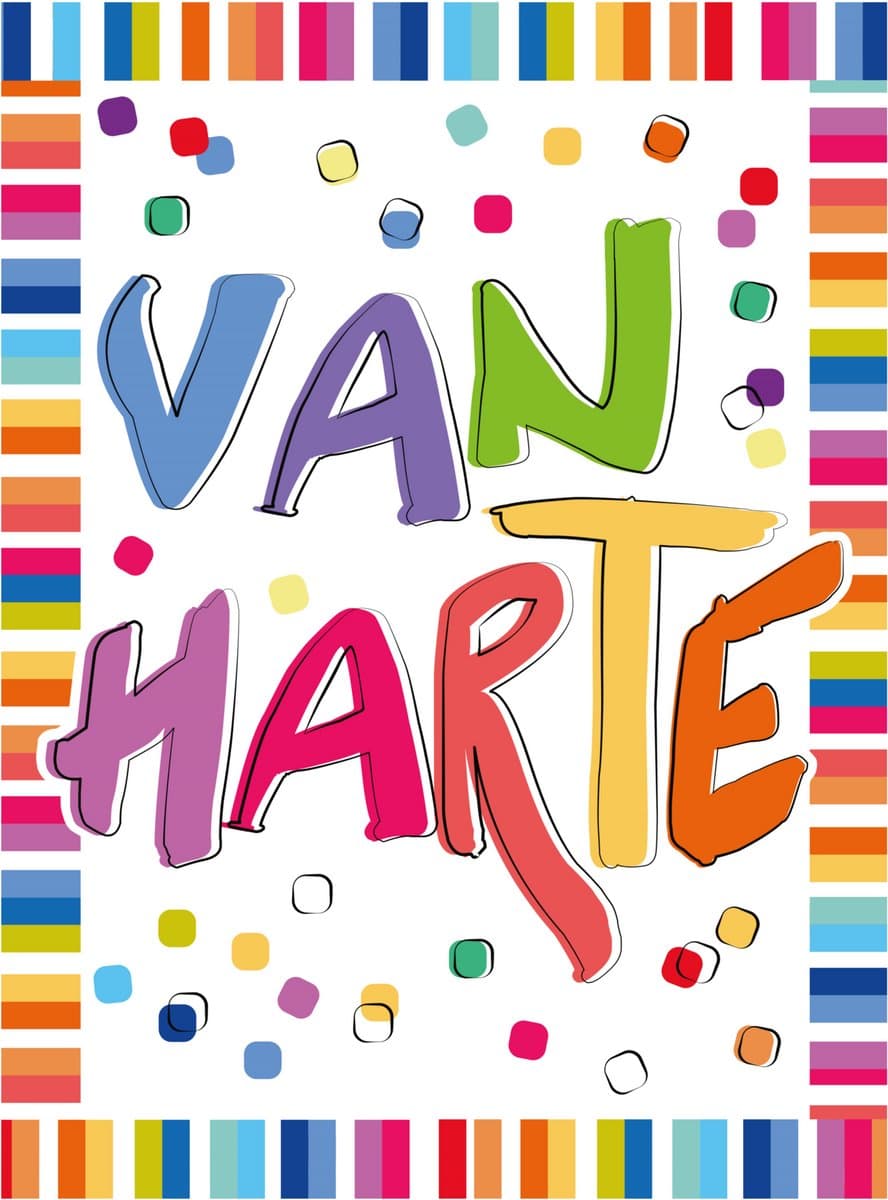 Kaart - A4 formaat - Van harte - MAX021