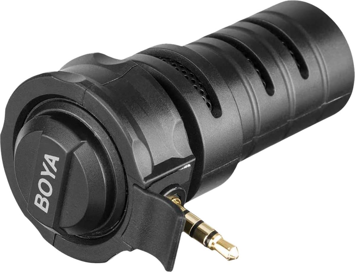 BY-A7H Plug and Play Audio Opname Microfoon 3,5mm Jack Boya Zwart