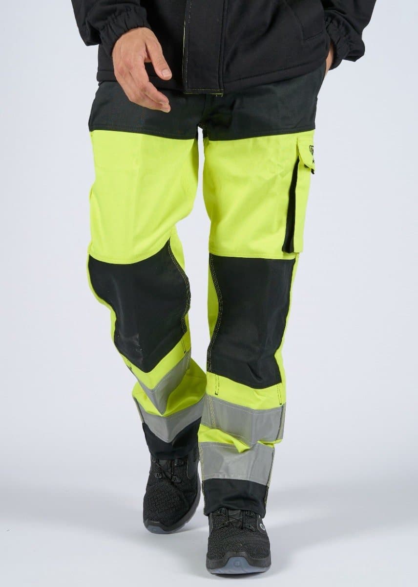 Hydrowear 043601 Multinorm Broek Mallorca - Fluor Geel - Zwart - 52