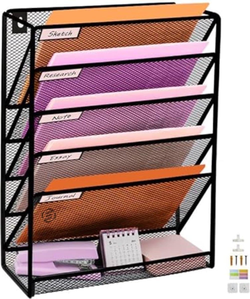 Equivera Wandopberger - Wandorganizer - Wandzak - Muurzak - Wandorganizer met Vakken - Hangende Organizer - Must have voor in huis!