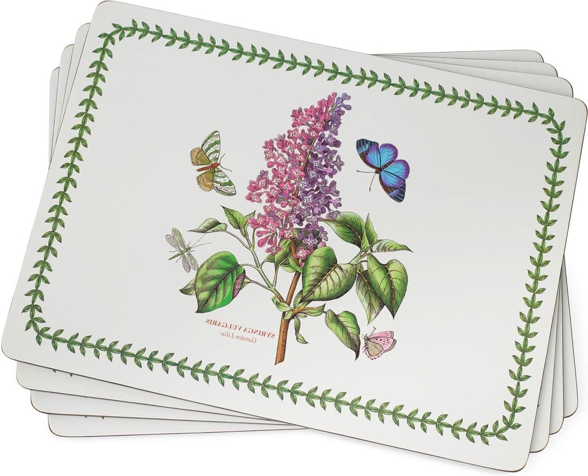 Botanic Garden Placemats S/4 kurk meerkleurig - set van 4 - groot formaat