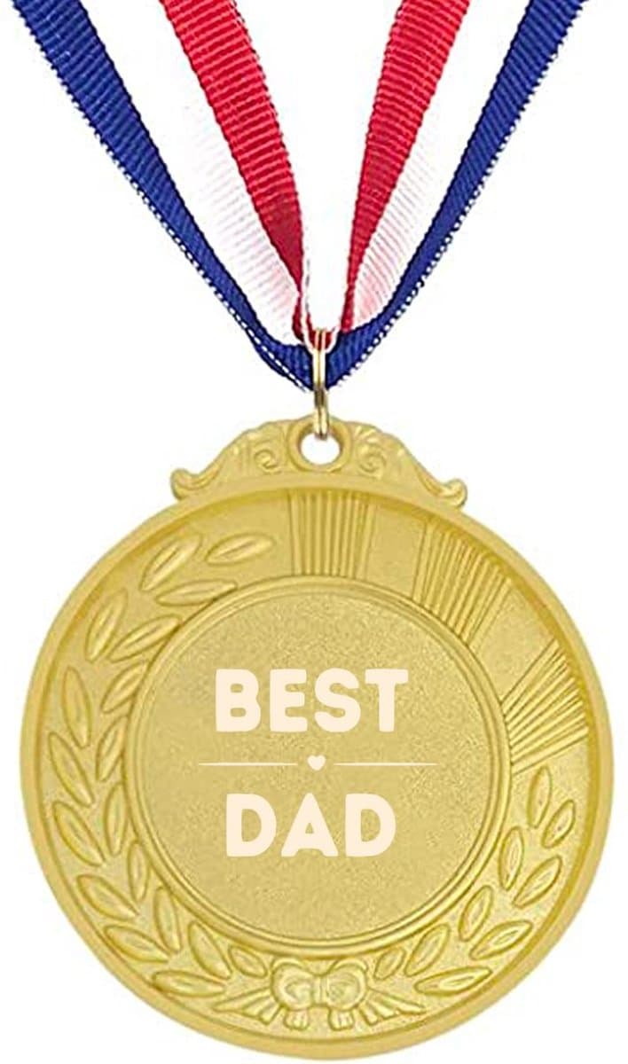 Akyol - beste vader medaille goudkleuring - Vader - familie mensen met een vader - cadeau