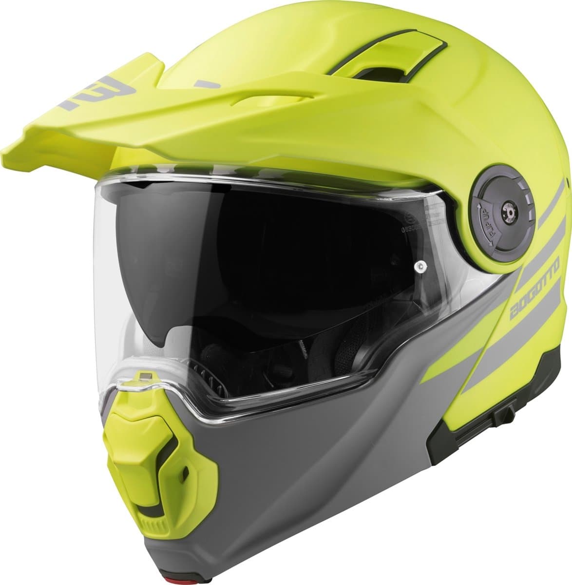 Bogotto FG-102 Duo Geel Fiberglas Systeemhelm - Helm