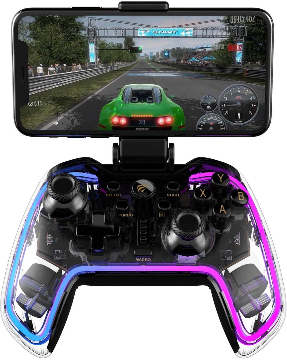 Havit 6939119064648 game controller Transparant Bluetooth Gamepad Android, PC, PlayStation 4, Playstation 3, Xbox One, iOS