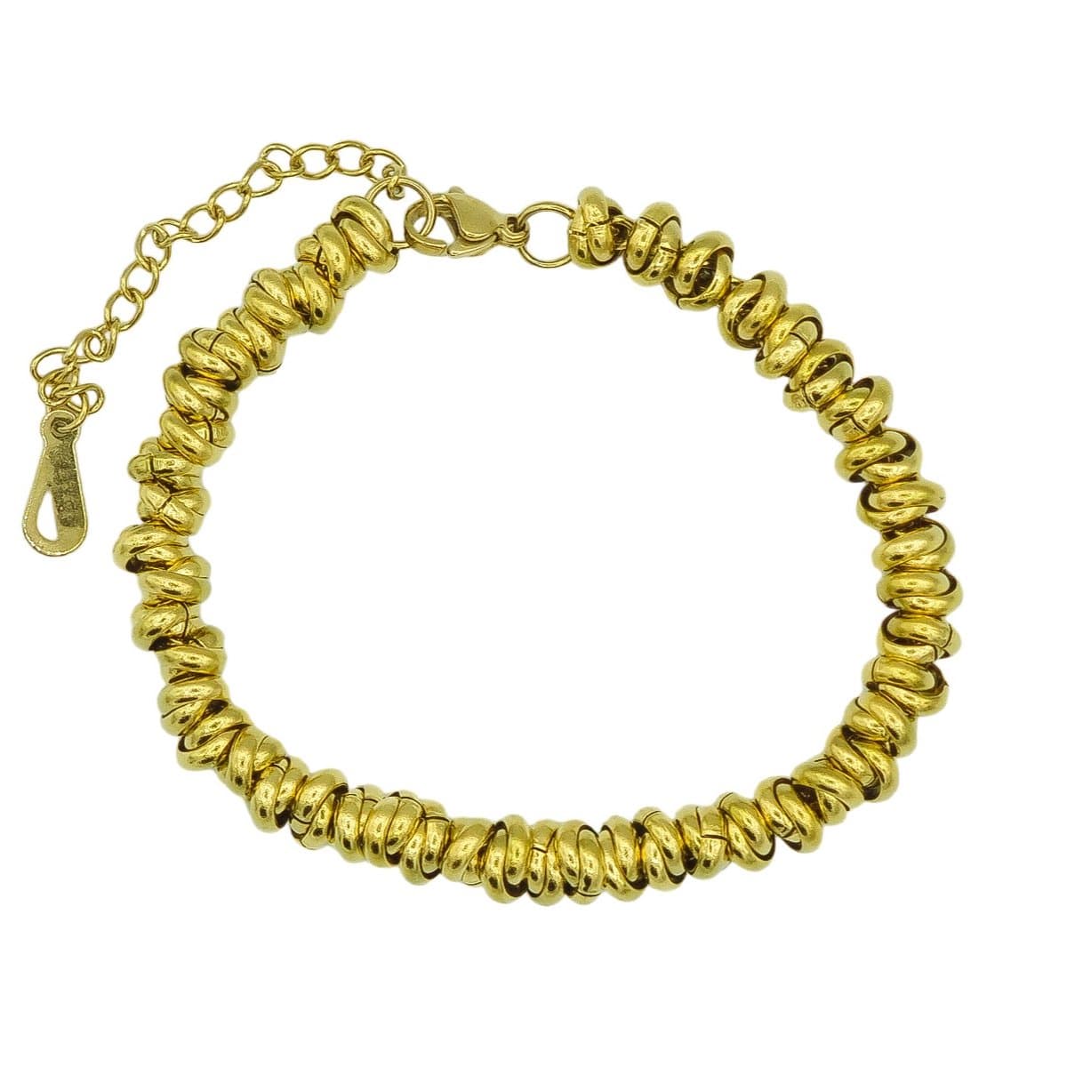 Chunky Goudkleurige Stalen Armband