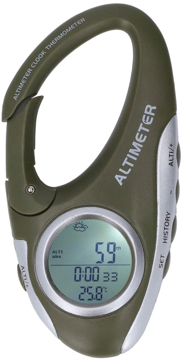 Golden crown - Barometer - Hoogtemeter - Draagbaar formaat - Thermometer - Voor klim- en buitensporten - Metrische hoogtemonitor - Achtergrondverlicht