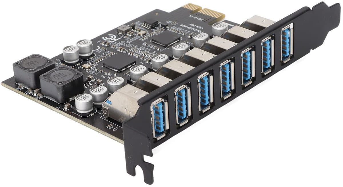 ONF3 - 7 Poorten PCI-E Naar USB 3.2 - Externe Controller - PCI Express Extender - Desktop - USB-uitbreidingskaart - 5 Gbps - Geschikt voor PC