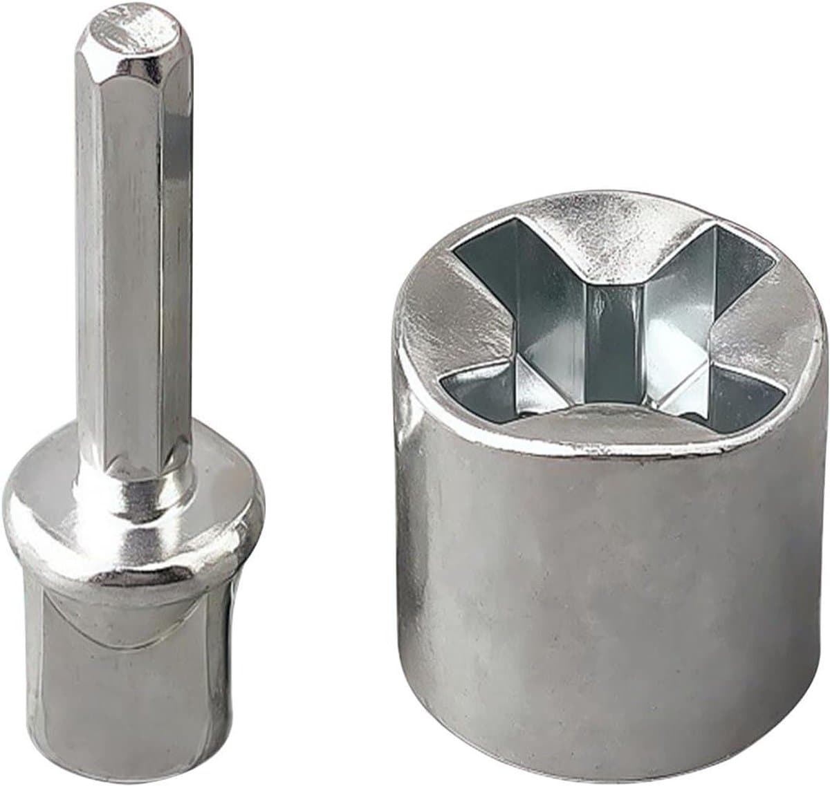 Krik Adapter - Boor Accessoire - Aanhanger Laden - Versterkt Staal - 3.5 cm - Zilver