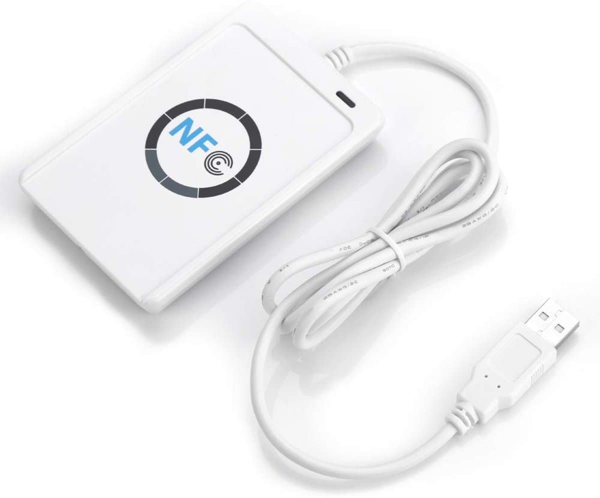 Allecto - USB Kaartlezer - NFC Lezer - Compact en Efficiënt - Wit - Chipkaarten en Tags - Geschikt voor PC en Tablet - USB 2.0