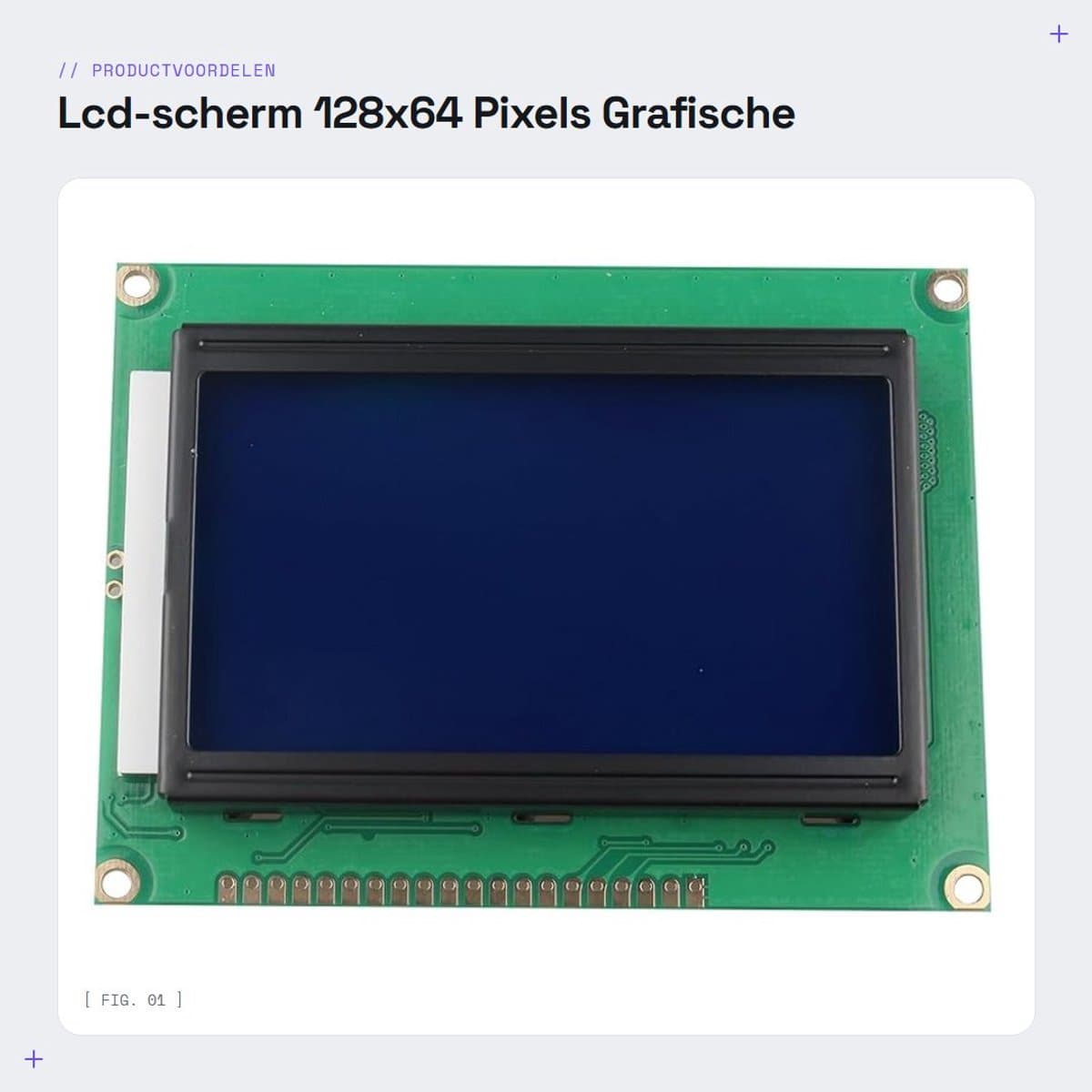 Dailygoods- LCD-Scherm 128 x 64 Pixels - Grafische Tekenmatrix - Blauwe Achtergrondverlichting - Compatibel met Arduino - Voor 3D-Printers - Helder Scherm - Display