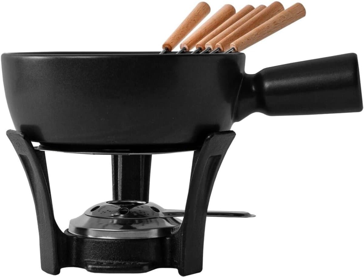 RUX® Kaasfondue Set - Fondue Set - Fondue - Zwart - 29cm x 20cm x 16cm
