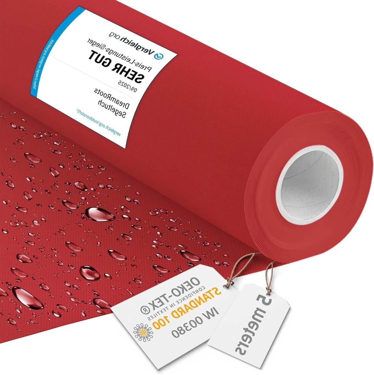 Waterproof Tarp Stof - Zeil Stof Outdoor - Beschermhoezen Maken - Waterafstotend Winddicht - 160 cm Breed - Rood