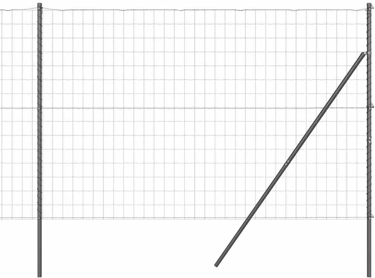 Tuinhek met paal - Buitenpanelen schutting - Terras afbakenen - Aanpasbare setup - 10 meter lengte - Grijs