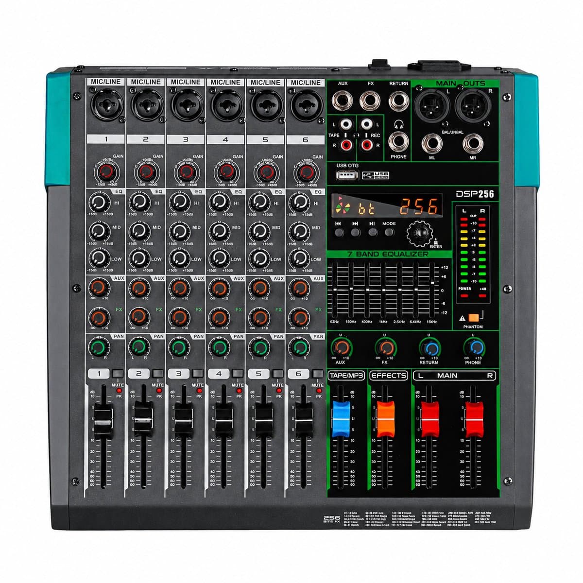 Novari - Mengpaneel - Dj set - Dj controller - Dj mixer - Mengpaneel mixer - Mengpaneel dj - Audio mixer - Mengtafel - 6 kanalen