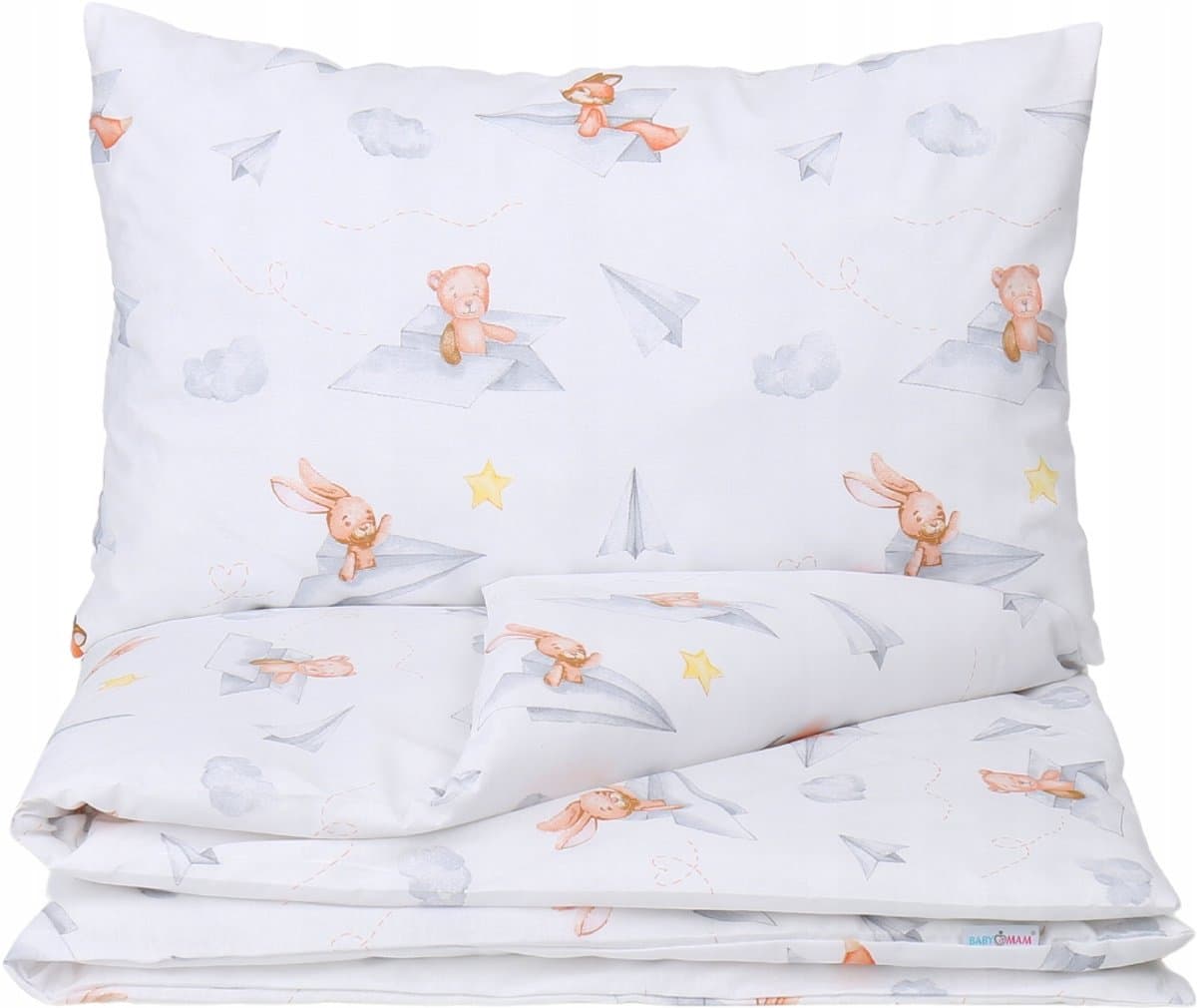 Babymam Kinderbeddengoed 2-delig 135x100cm Katoen Zonder Woolling
