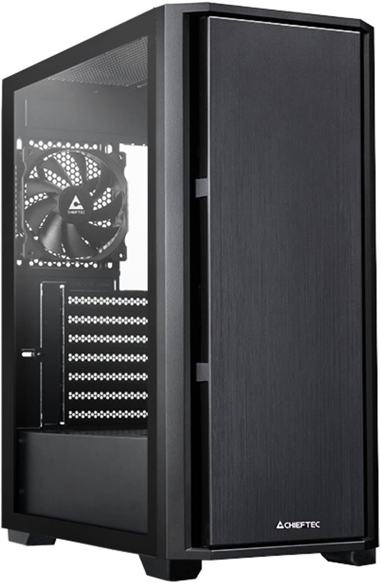 Chieftec AS-02B-TG-OP computerbehuizing Midi Tower Zwart