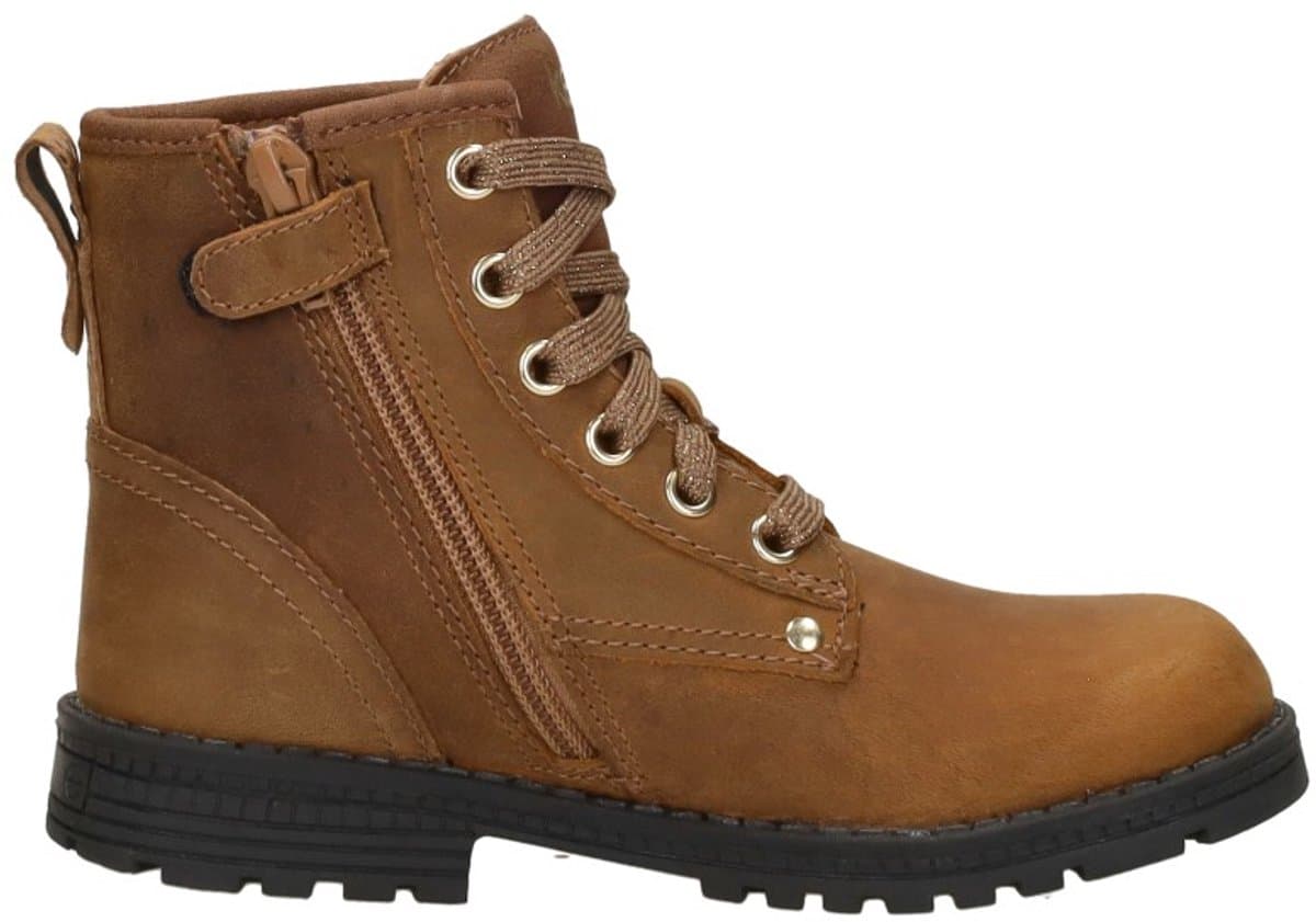KEQ Veterschoen hoog Veterschoen hoog - Cognac - Maat 23