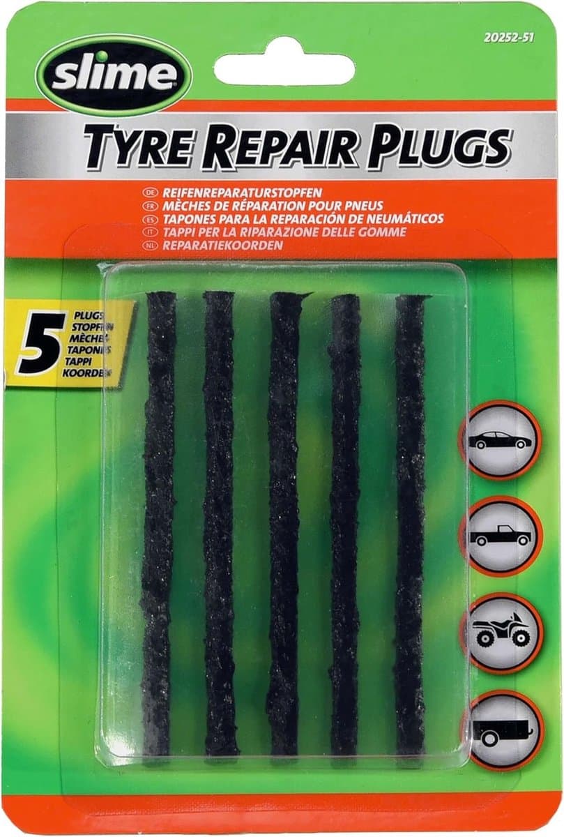 Kruiwagenband - Bruin - 10 cm - 7-laags Bandenreparatiepluggen voor Tubeless Off-road Banden - Set van 5