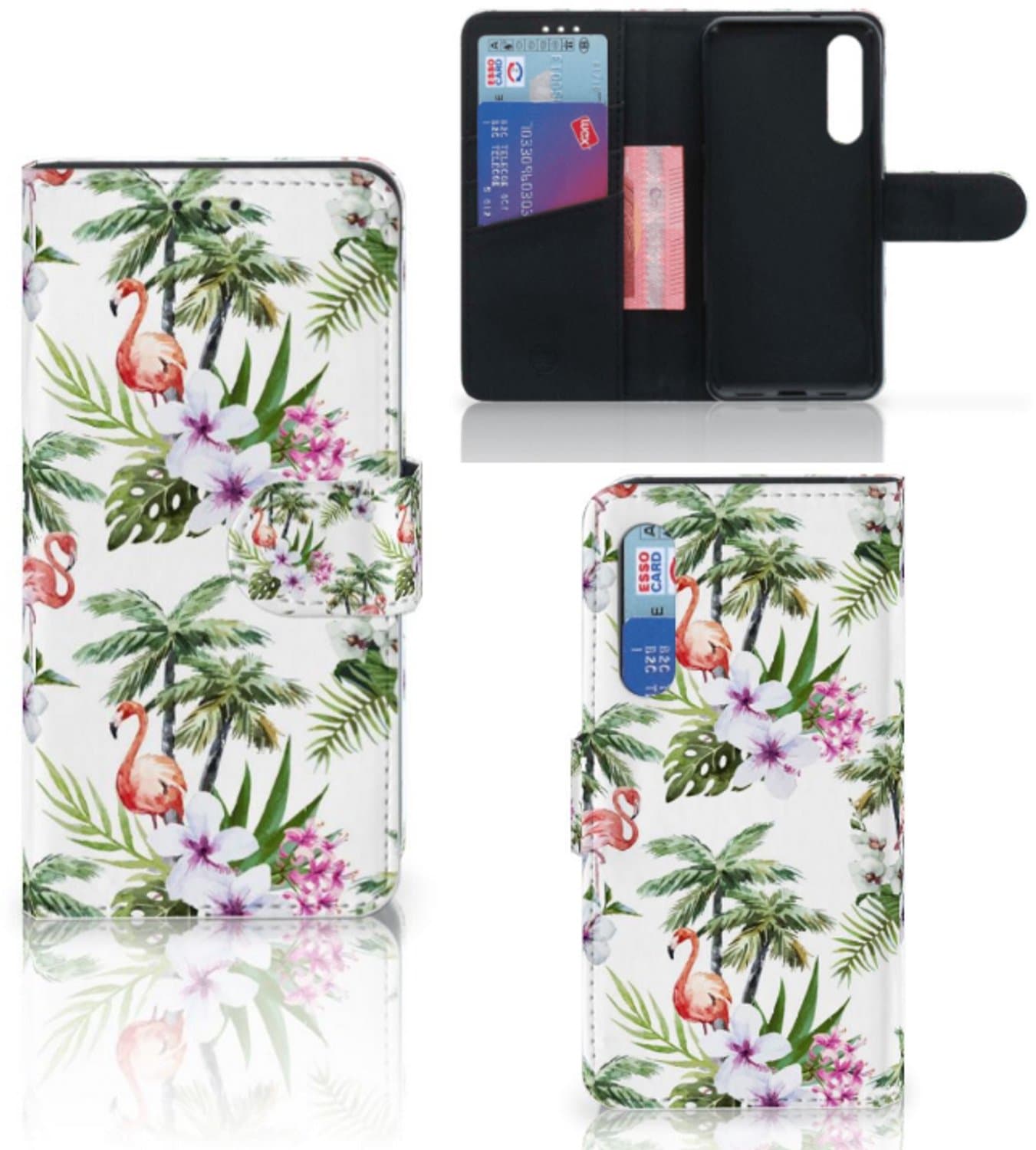 Xiaomi Mi 9 SE Telefoonhoesje met Pasjes Flamingo Palms
