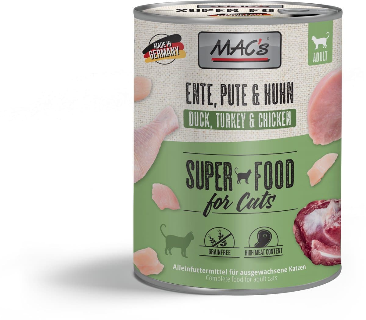 MAC's CAT - blik 6x800g - Eend, kalkoen & kip