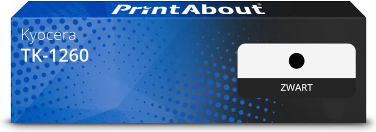 PrintAbout huismerk Toner TK-1260 Zwart geschikt voor Kyocera
