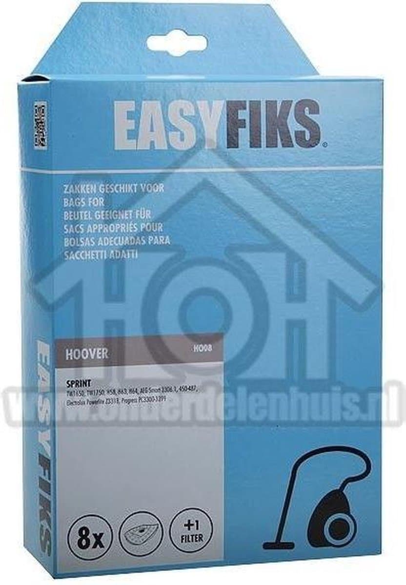 Easyfiks HO08 stofzuigerzakken geschikt voor Hoover Sprint - 8 stuks