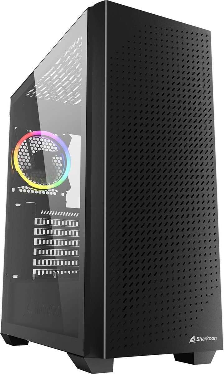 Sharkoon VS9 RGB Zwart - Towermodel ATX - zwart