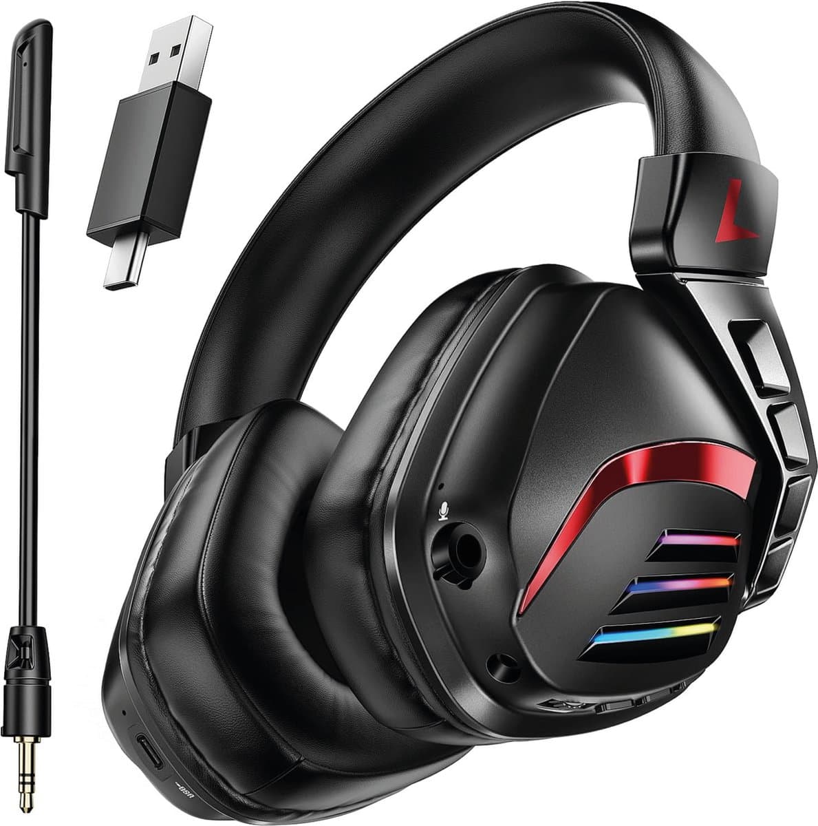 Draadloze Gaming Headset met Microfoon - Bluetooth + USB-C + USB-A - Geschikt voor PlayStation 5 Koptelefoon