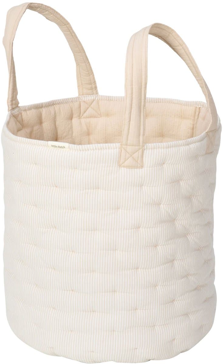 Little Dutch Pure Opbergmand Groot - Soft Beige Streep