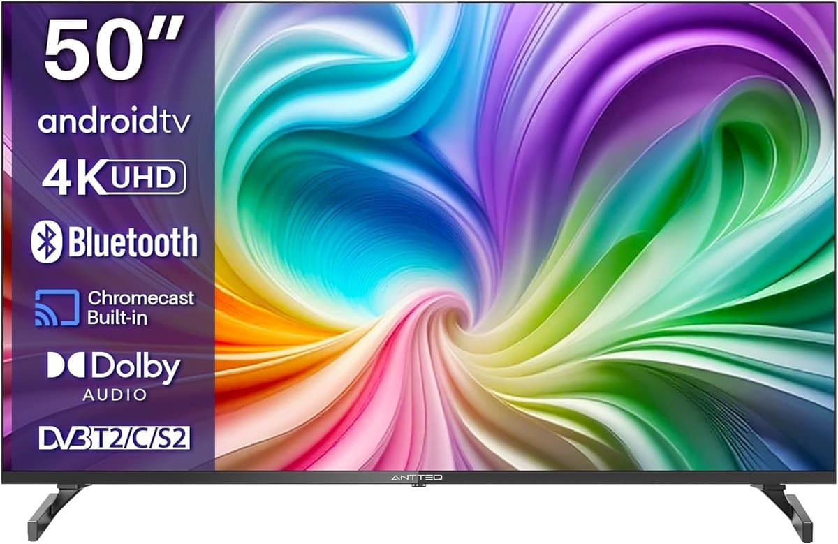 50 inch 4K UHD Smart TV met HDR, Wifi en Spraakbediening - Drie Tuners
