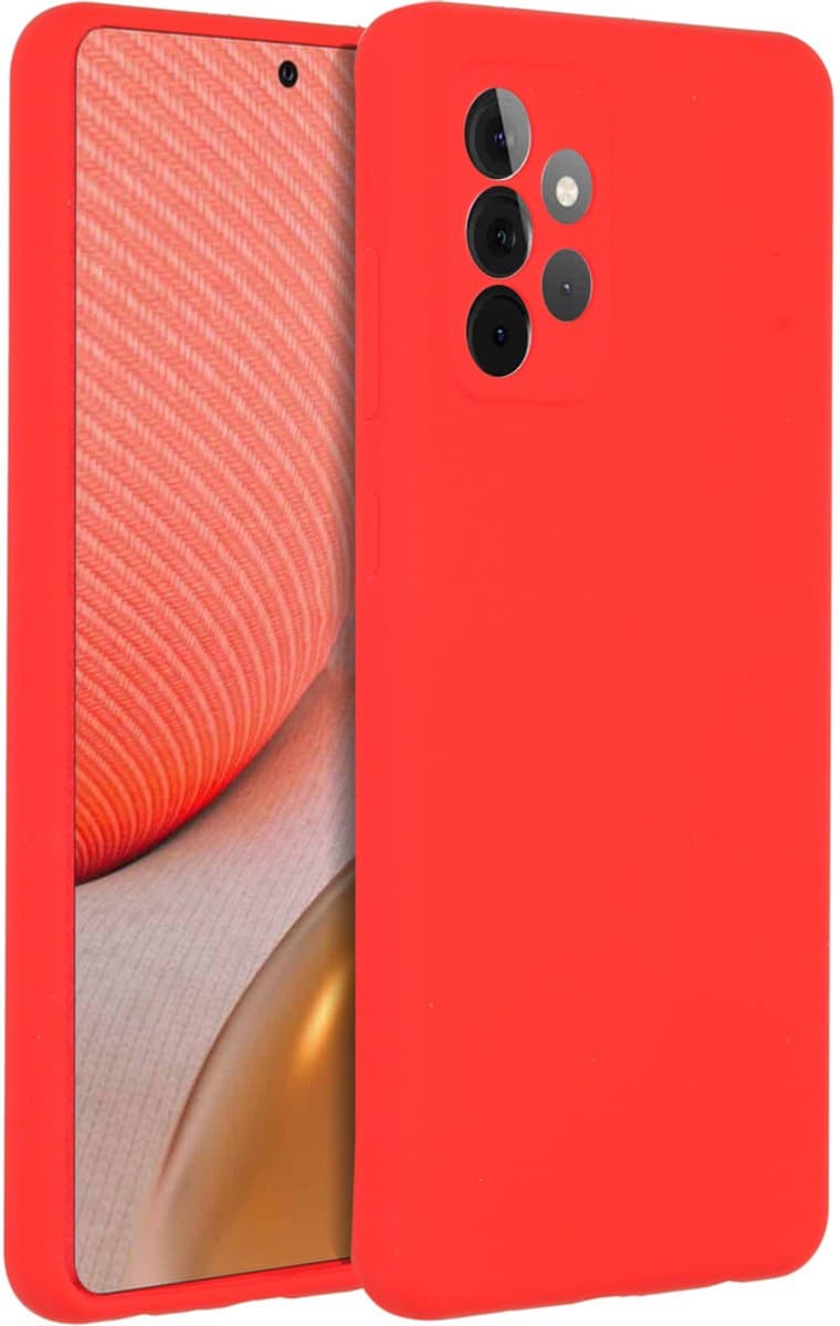 Accezz Hoesje - Geschikt voor Samsung Galaxy A72 - Liquid Silicone Backcover - Rood