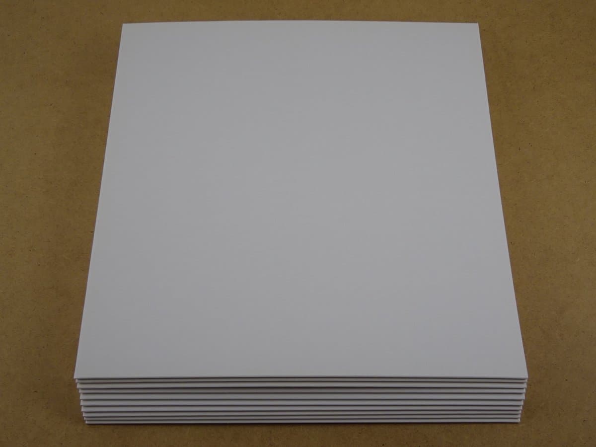 10 Stuks LP kartonnen buitenhoezen wit (GOEDE KWALITEIT, 300gr karton) zonder middengaten - hoezen, platenhoezen, beschermhoes, cardboard sleeve, outer cover, maxi-singles, lps vinyl platen, 12", 12 inch