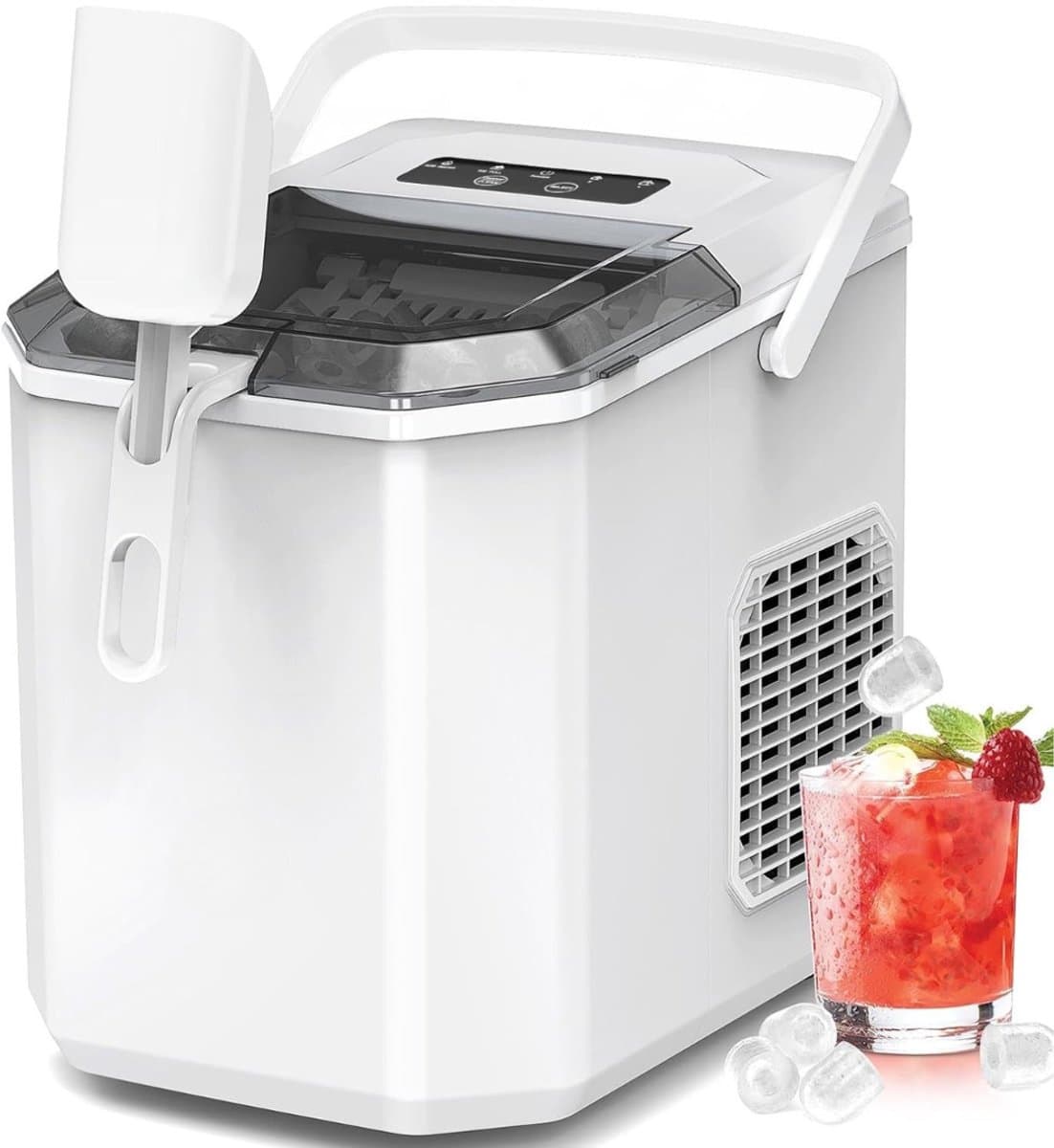 DYNA® ljsblokjesmachine - Zelfreinigende Ijsblokjesmaker - Ijsblokmaker - Wit - 23cm x 29cm x 30cm