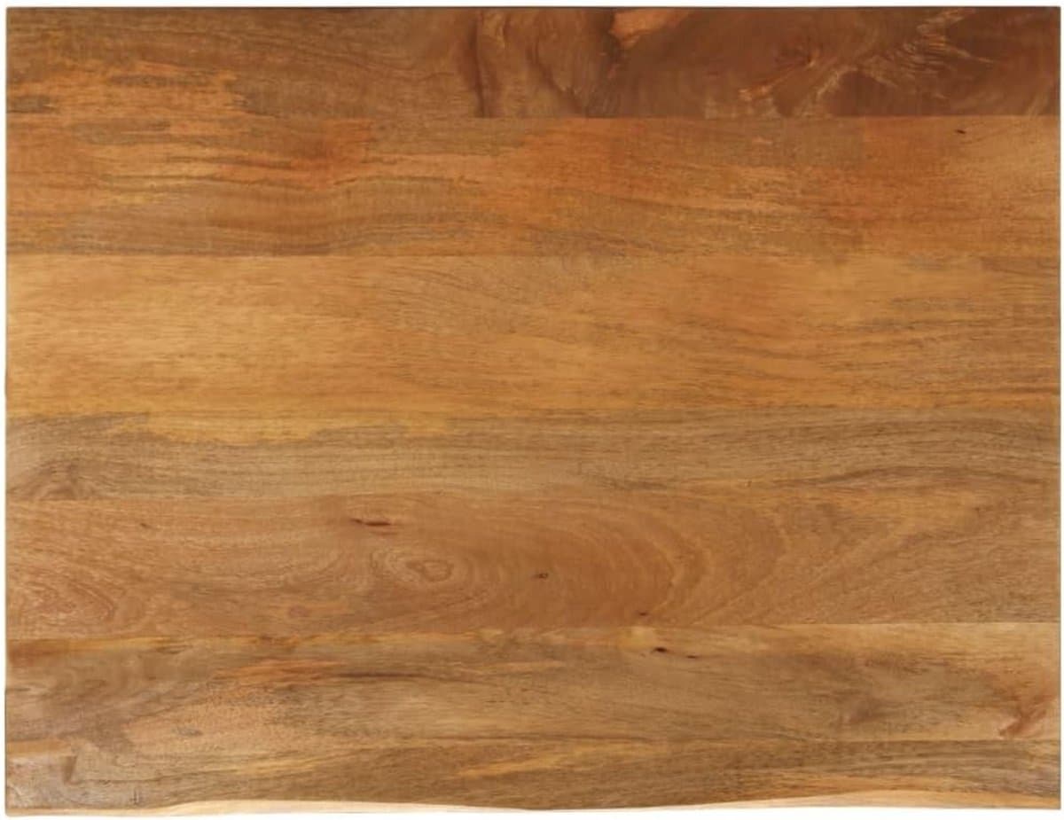 Tafelblad Massief Mango Hout met Natuurlijke Rand 100x80x2.5 cm