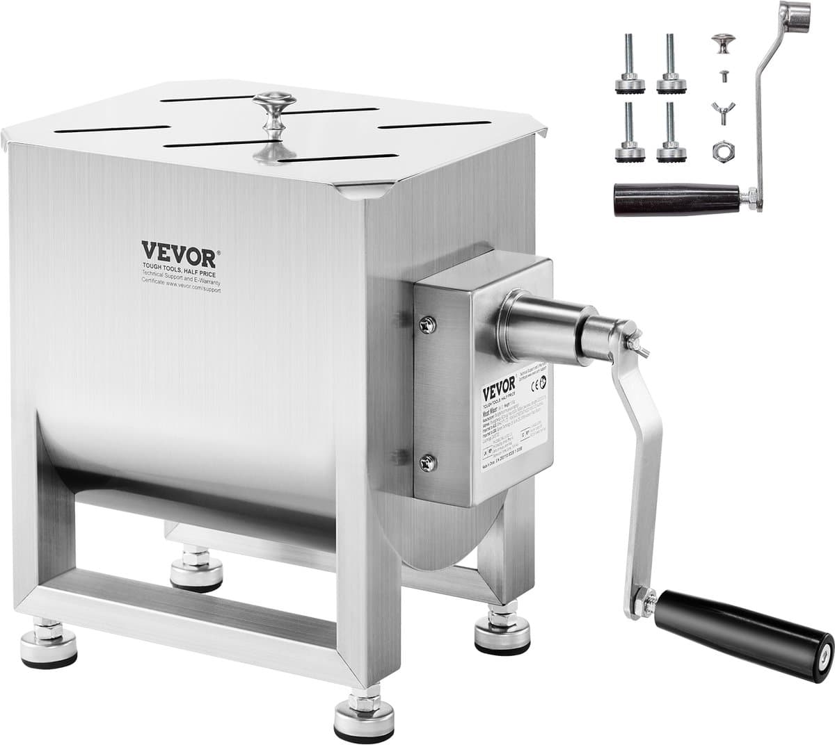 VEVOR Vleesmixer Handmatig 15l Mengmachine voor Vleesverwerking Gehakt