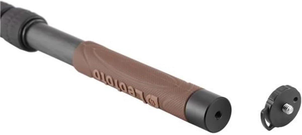 Leofoto - Monopod/verlengpaal - Beide uiteinden kunnen worden gebruikt - een heeft ¼-inch draad voor kogelkop, andere heeft ¼-inch schroefgat voor mini-statief - GO-125