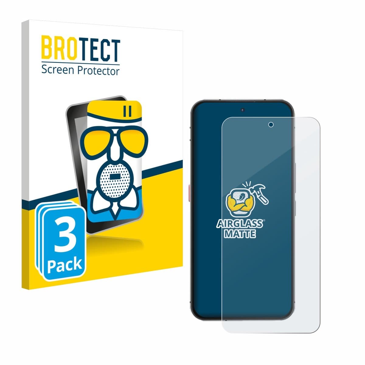 BROTECT - Screenprotector voor Oukitel WP210 - Folie Beschermfolie Beschermglas matte 3 Stuks