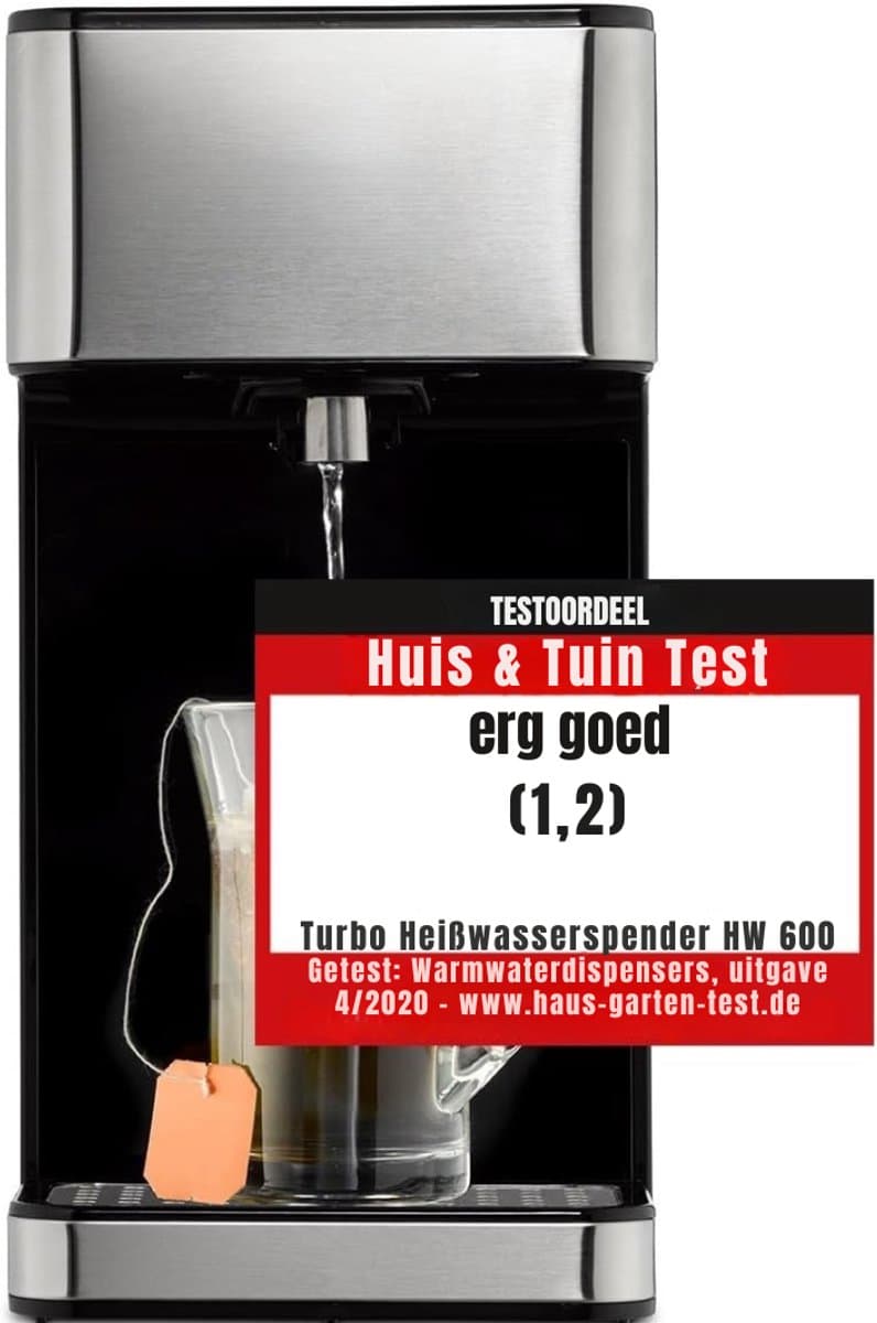 Quvo® Heetwaterdispenser - Waterdispenser - Zwart/Zilver - 32cm x 26cm x 16cm
