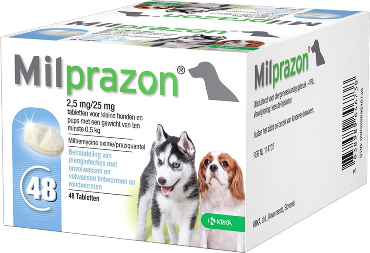 Milprazon Kleine Hond / Puppy - 2.5 mg / 25 mg