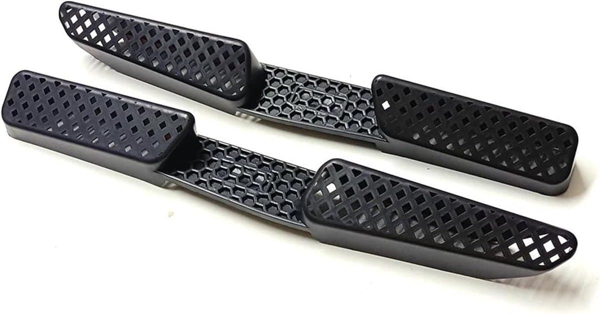Ventilatieafdekking Auto - Luchtuitlaat Grille - Interieur Beschermen - Versterkte Kaartsleuf - 2 Stuks - Zwart